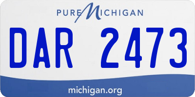 MI license plate DAR2473