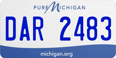 MI license plate DAR2483
