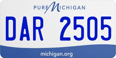 MI license plate DAR2505