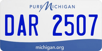 MI license plate DAR2507
