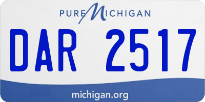 MI license plate DAR2517