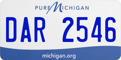 MI license plate DAR2546