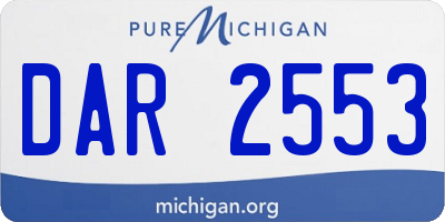 MI license plate DAR2553