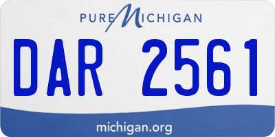MI license plate DAR2561