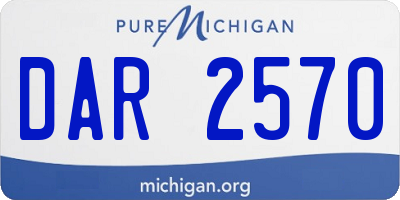 MI license plate DAR2570