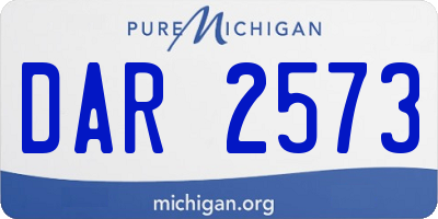 MI license plate DAR2573