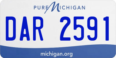 MI license plate DAR2591
