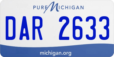 MI license plate DAR2633