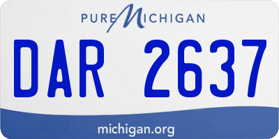MI license plate DAR2637
