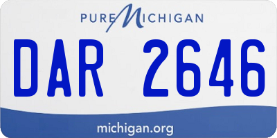 MI license plate DAR2646