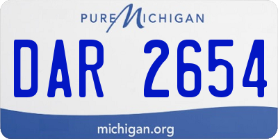 MI license plate DAR2654