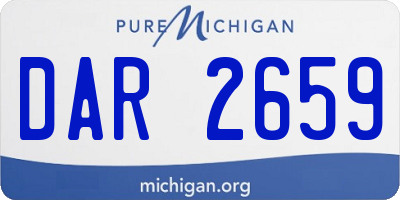 MI license plate DAR2659
