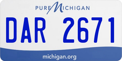 MI license plate DAR2671