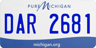 MI license plate DAR2681