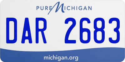 MI license plate DAR2683