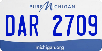 MI license plate DAR2709