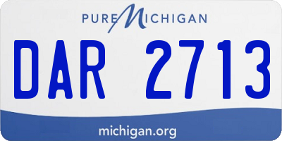 MI license plate DAR2713