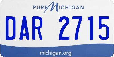 MI license plate DAR2715