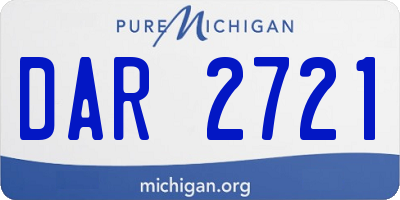 MI license plate DAR2721