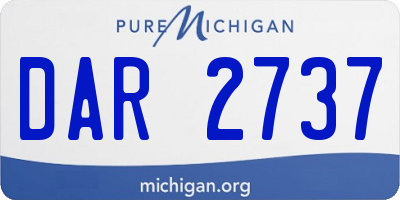 MI license plate DAR2737