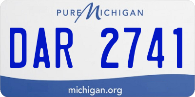 MI license plate DAR2741
