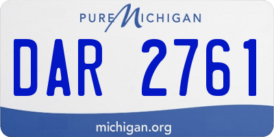 MI license plate DAR2761