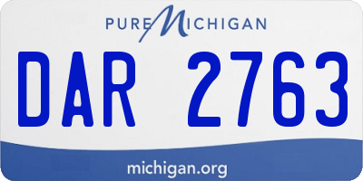 MI license plate DAR2763