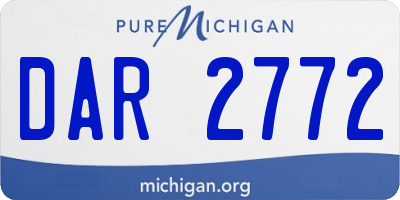 MI license plate DAR2772