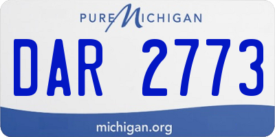 MI license plate DAR2773