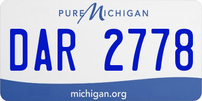 MI license plate DAR2778