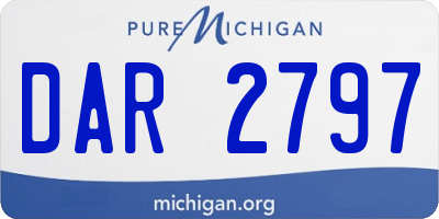 MI license plate DAR2797