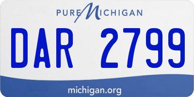 MI license plate DAR2799