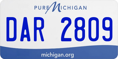 MI license plate DAR2809