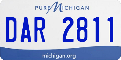 MI license plate DAR2811