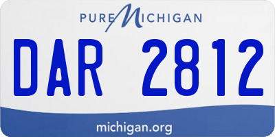 MI license plate DAR2812