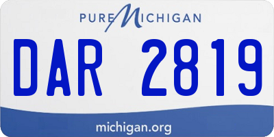 MI license plate DAR2819