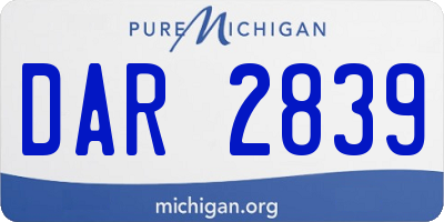MI license plate DAR2839