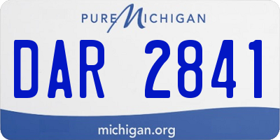MI license plate DAR2841