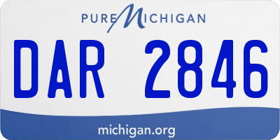 MI license plate DAR2846