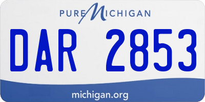 MI license plate DAR2853