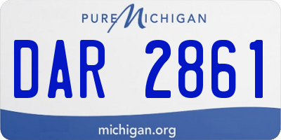MI license plate DAR2861