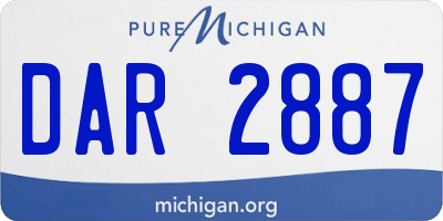 MI license plate DAR2887