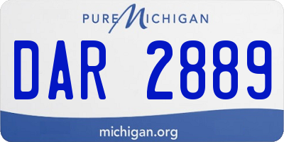 MI license plate DAR2889