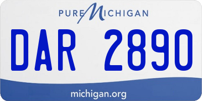 MI license plate DAR2890