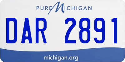 MI license plate DAR2891
