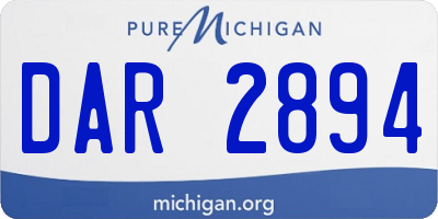 MI license plate DAR2894