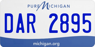 MI license plate DAR2895