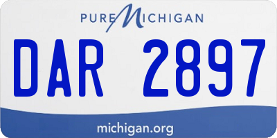 MI license plate DAR2897