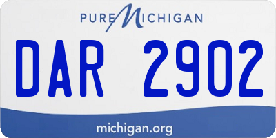 MI license plate DAR2902