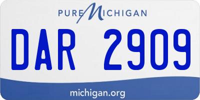 MI license plate DAR2909